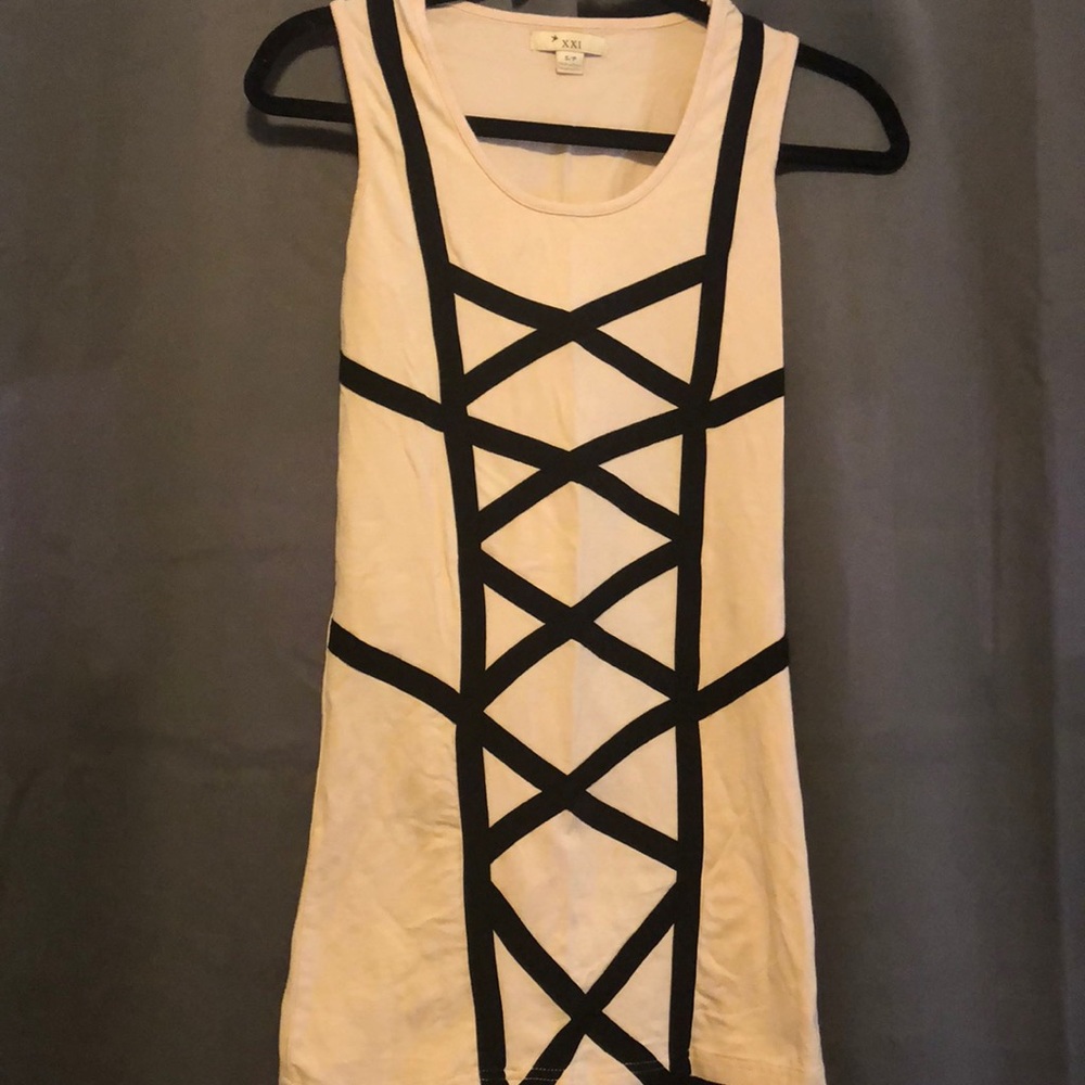 Black striped dress